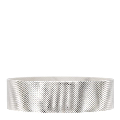 Tiffany Sterling Silver Wide Mesh Somerset Bangle Bracelet 1 of 7