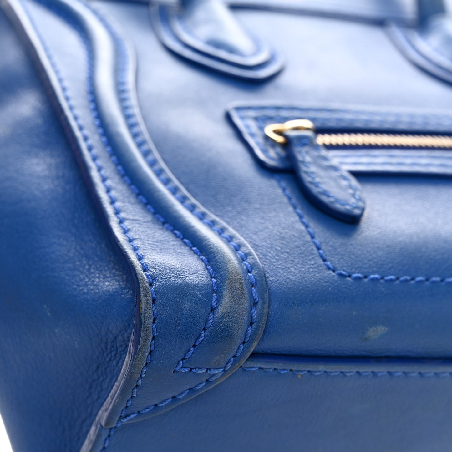 Smooth Calfskin Nano Luggage Royal Blue