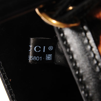 Gucci Pony Hair Jaguar Print Medium Lady Buckle Top Handle Bag Black 6 of 9