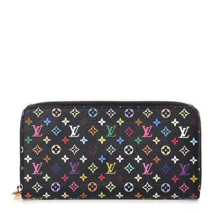 Louis Vuitton Monogram Multicolor Zippy Wallet Black Grenade 1 of 7