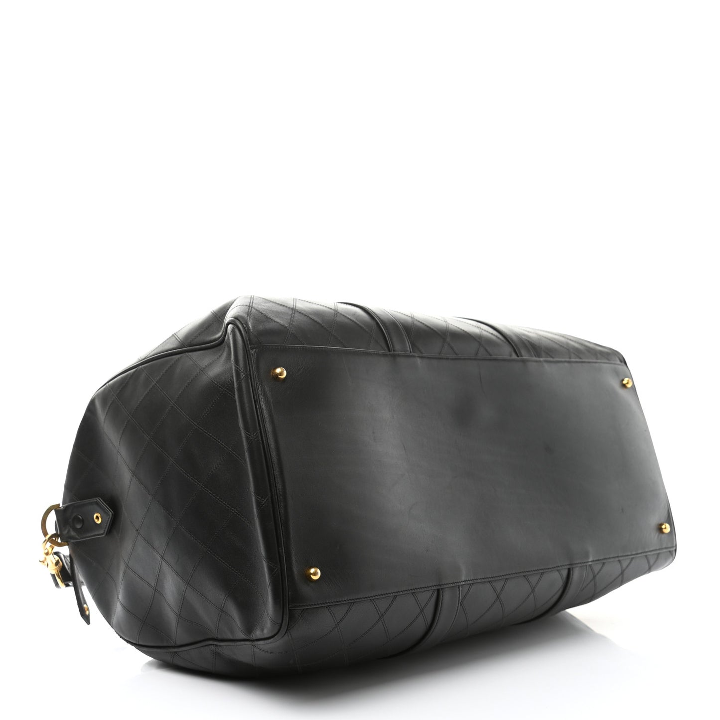 Calfskin Stitched CC Boston Black