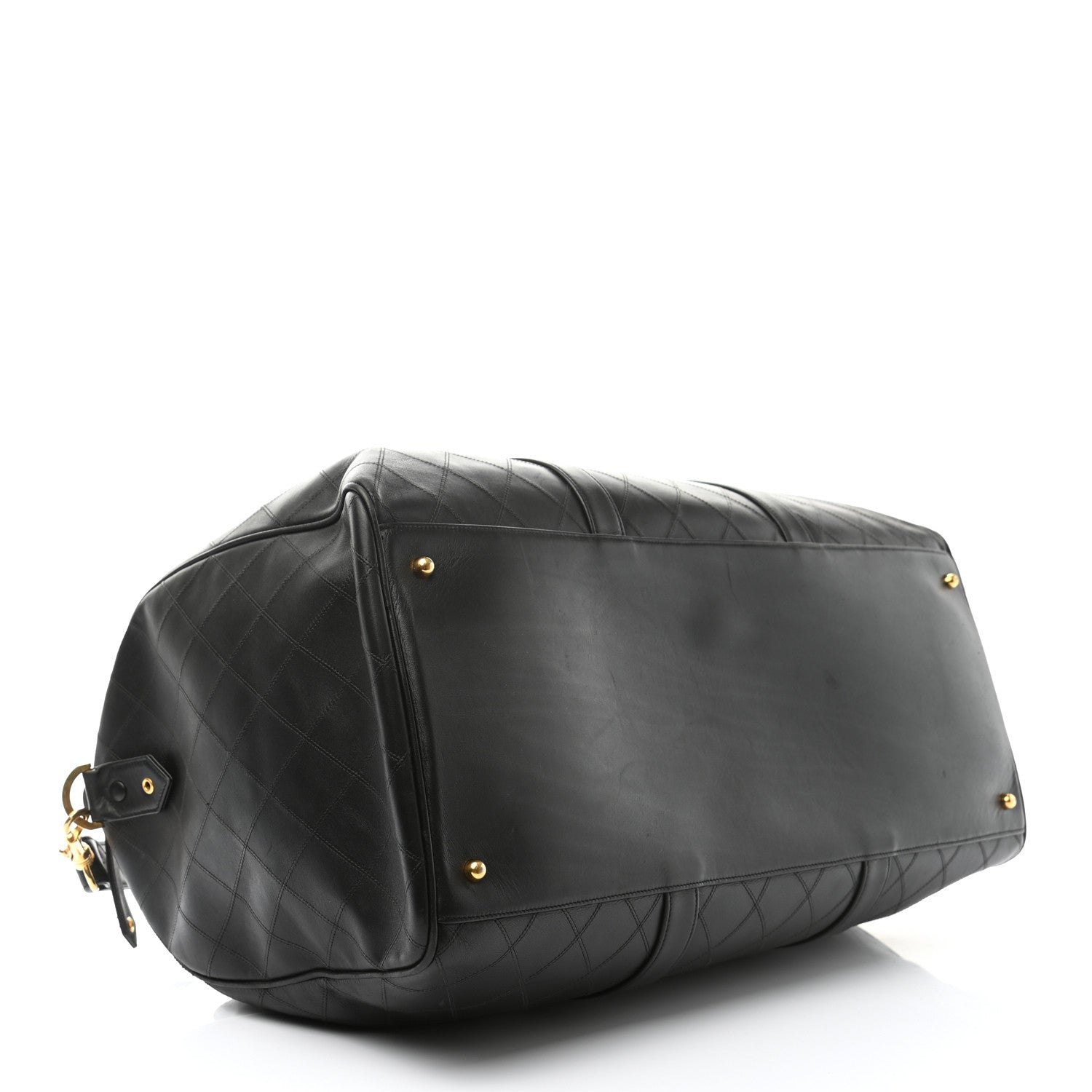 Chanel Calfskin Stitched CC Boston Black 4 of 16