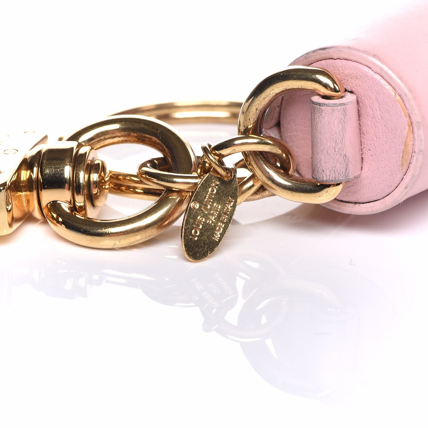 Monogram Tassel Bag Charm Pink