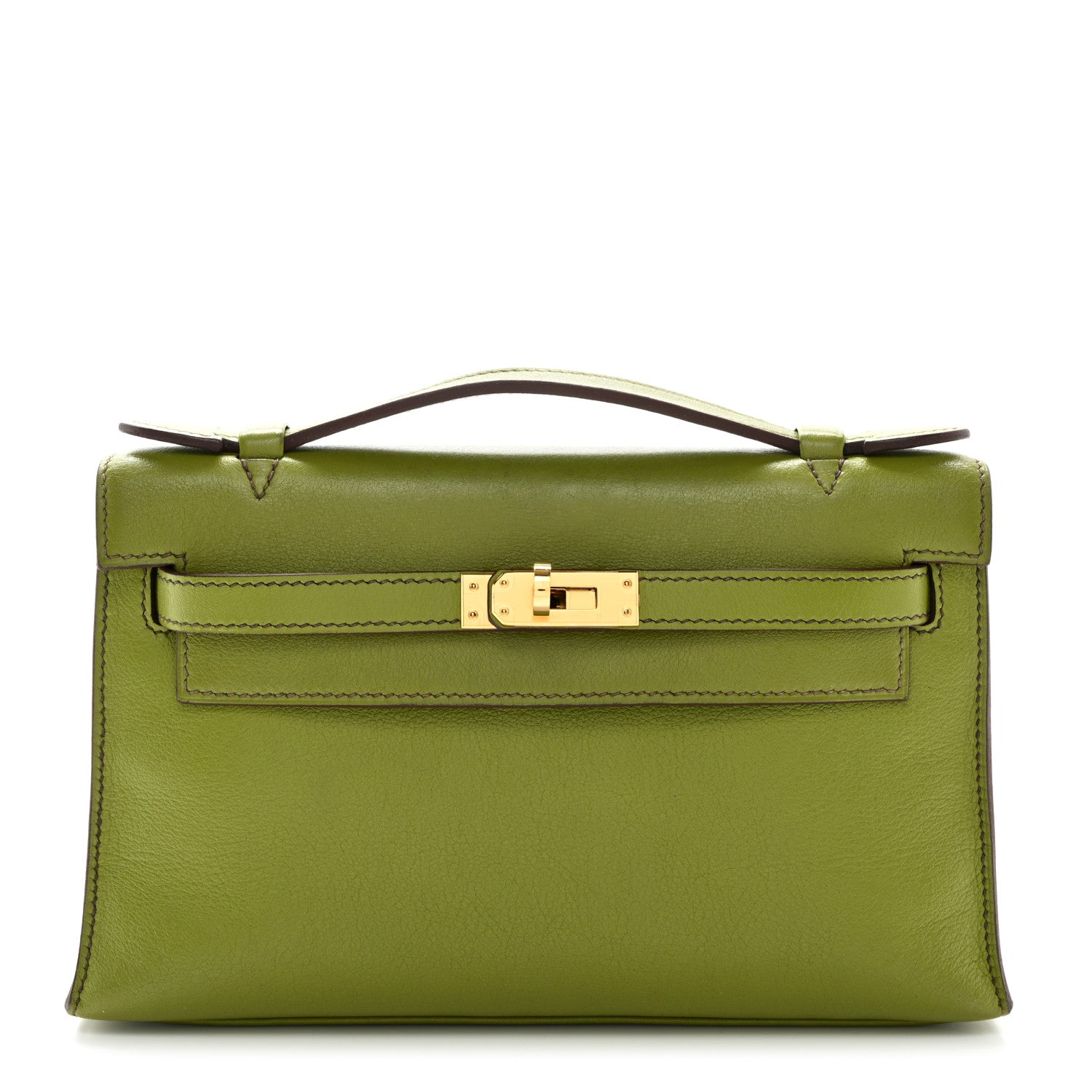 Hermes Swift Kelly Pochette Clutch Vert Anis 1 of 13