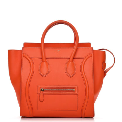 Celine Smooth Calfskin Mini Luggage Bright Orange 1 of 7