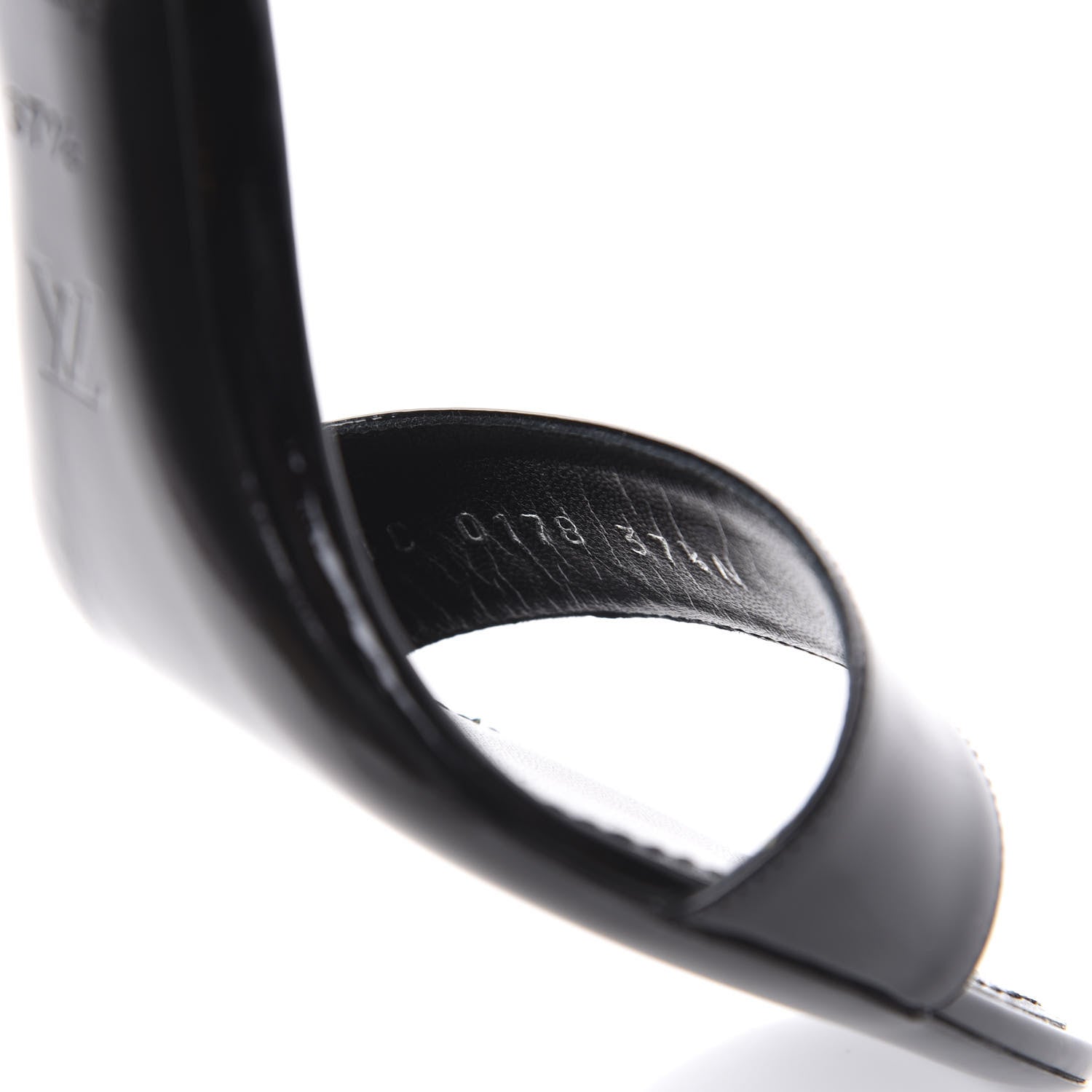 Louis Vuitton Patent Monogram Call Back Sandals 37.5 Black 8 of 9