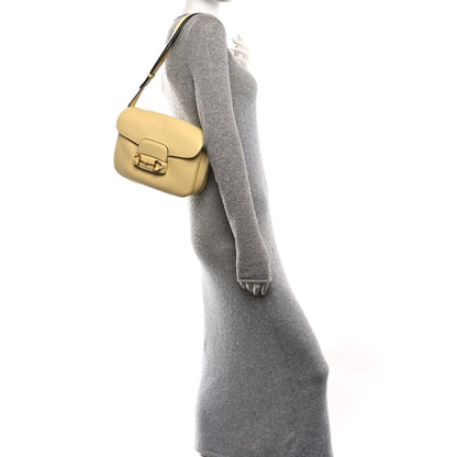 Gucci Calfskin Horsebit 1955 Aura Small Shoulder Bag Yellow 2 of 10