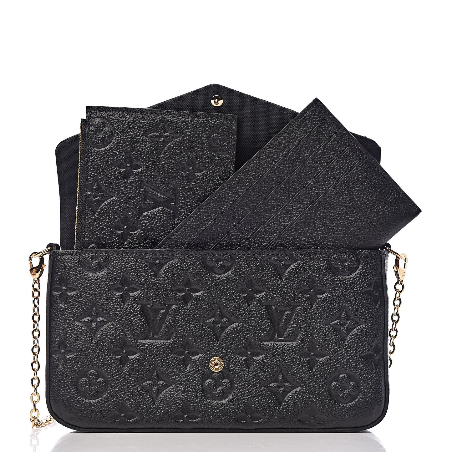 Empreinte Pochette Felicie Chain Wallet Black