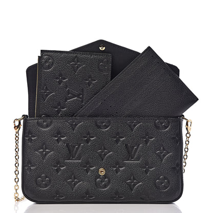 Louis Vuitton Empreinte Pochette Felicie Chain Wallet Black 9 of 12