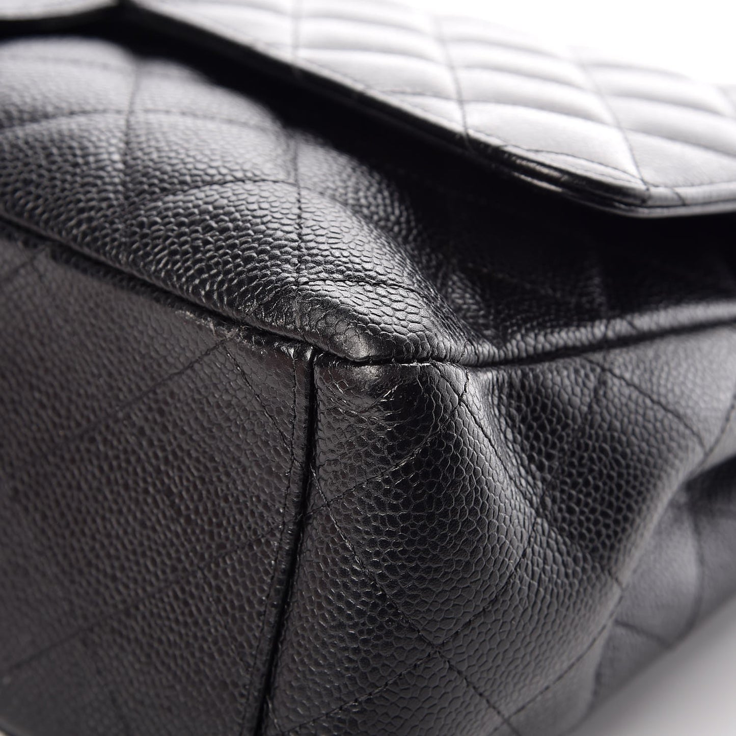 Caviar Quilted Maxi Double Flap Black