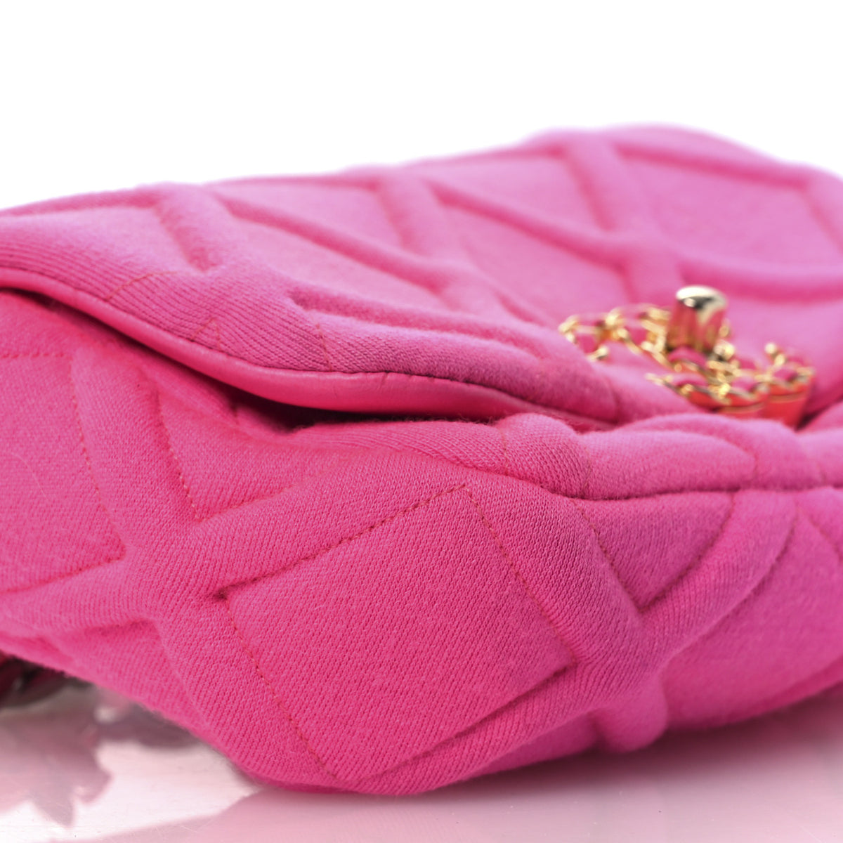 Chanel Jersey Quilted Chanel 19 Waist Bag Pink 9 of 14