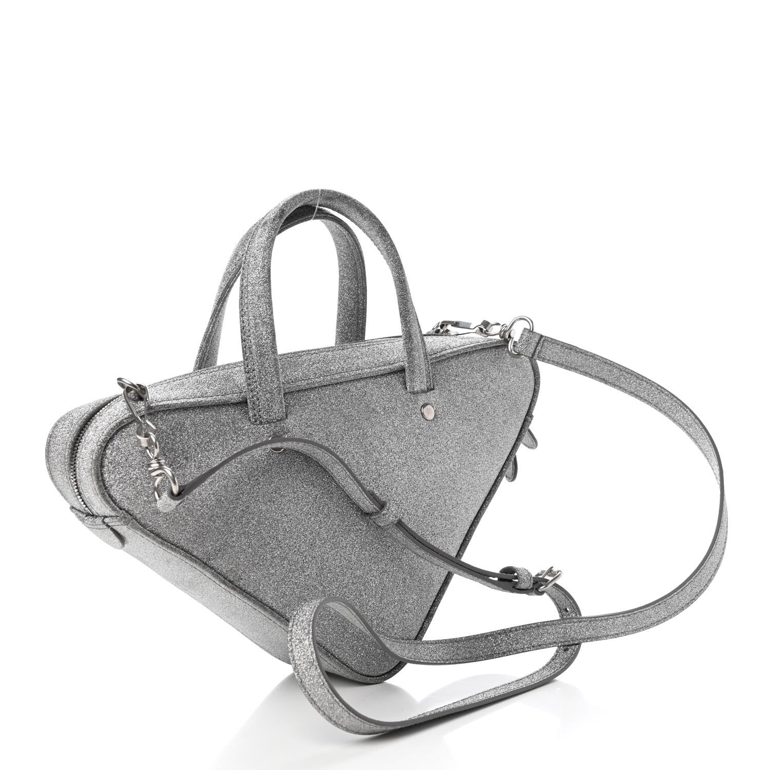 Balenciaga Glitter XS Triangle Chain Duffle Argent 3 of 8
