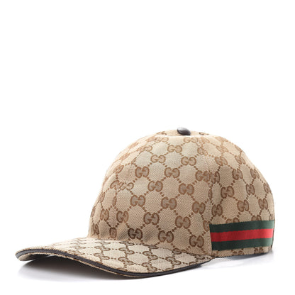 Gucci Monogram Web Baseball Hat L Beige Cocoa 1 of 8