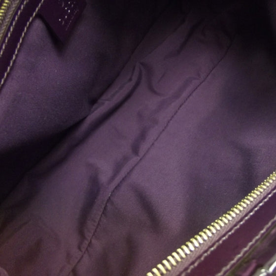 Patent Glam Boston Tote Bag Purple