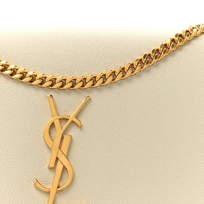 Saint Laurent Grain De Poudre Medium Classic Monogram Kate Satchel Crema Soft 8 of 18