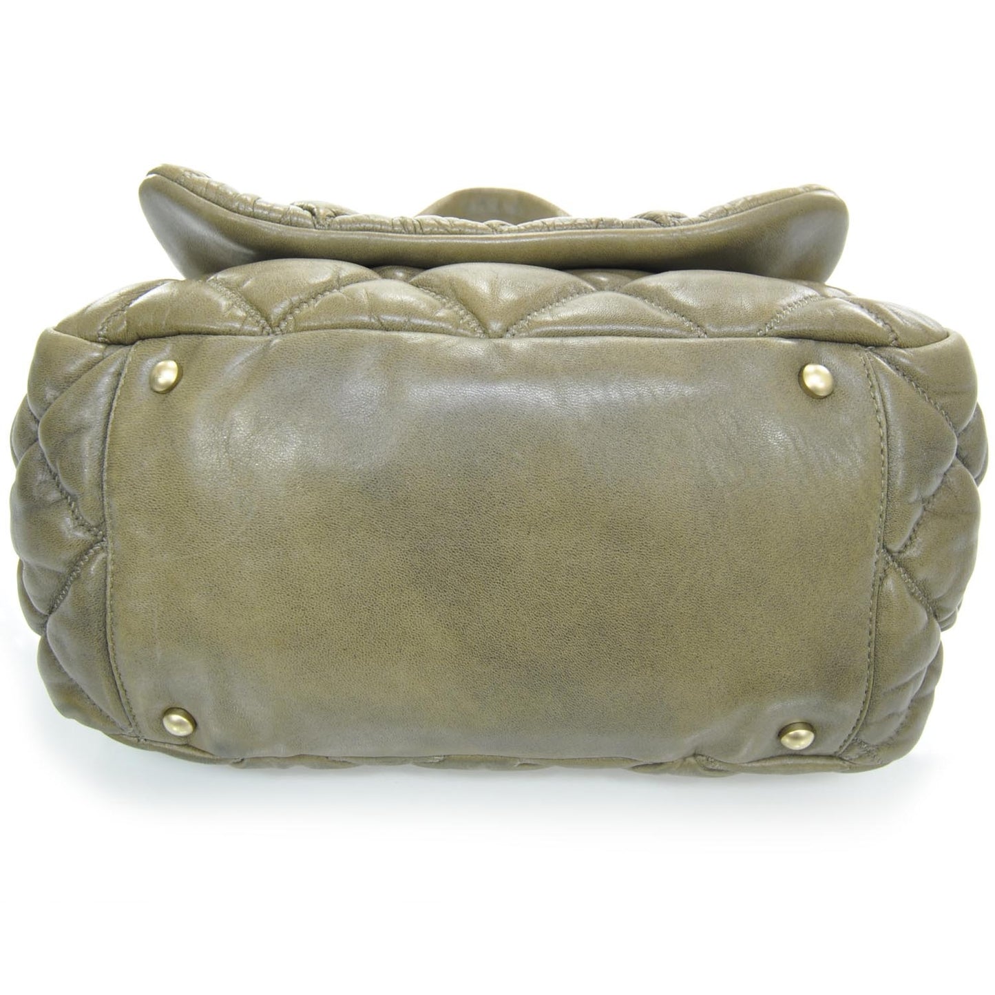 Leather Small Bubble Quilt Flap Bag