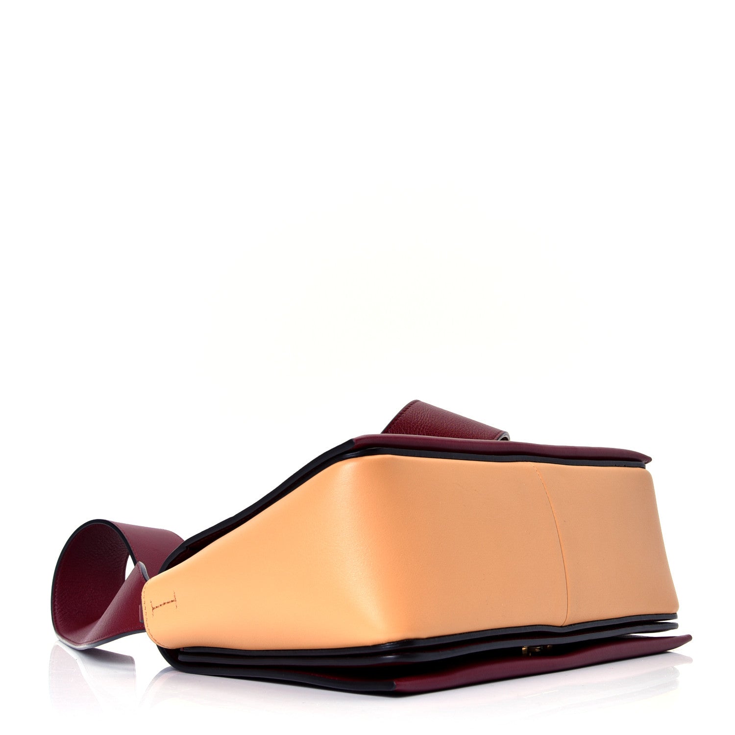 Celine Shiny Smooth Calfskin Medium Frame Shoulder Bag Ruby Nude 3 of 4
