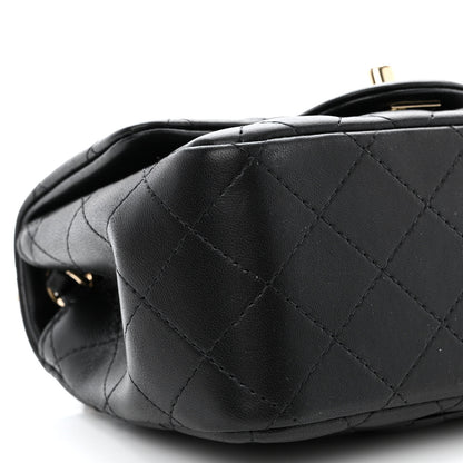 Chanel Lambskin Quilted Mini Square Flap Black 9 of 10