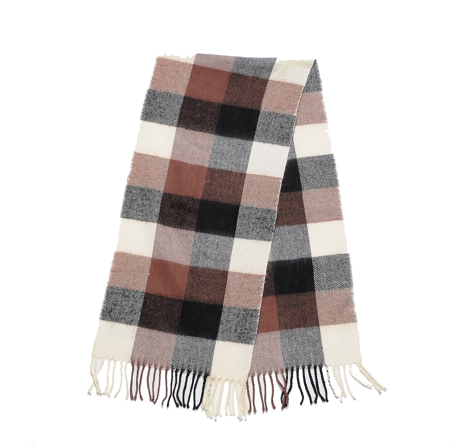 Burberry Cashmere Check Scarf Brown 3 of 4