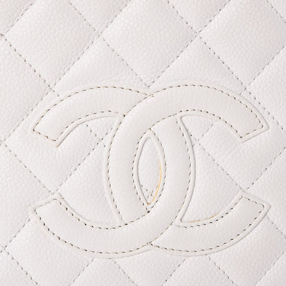 Chanel Caviar Quilted Petit Timeless Tote PTT White 13 of 15