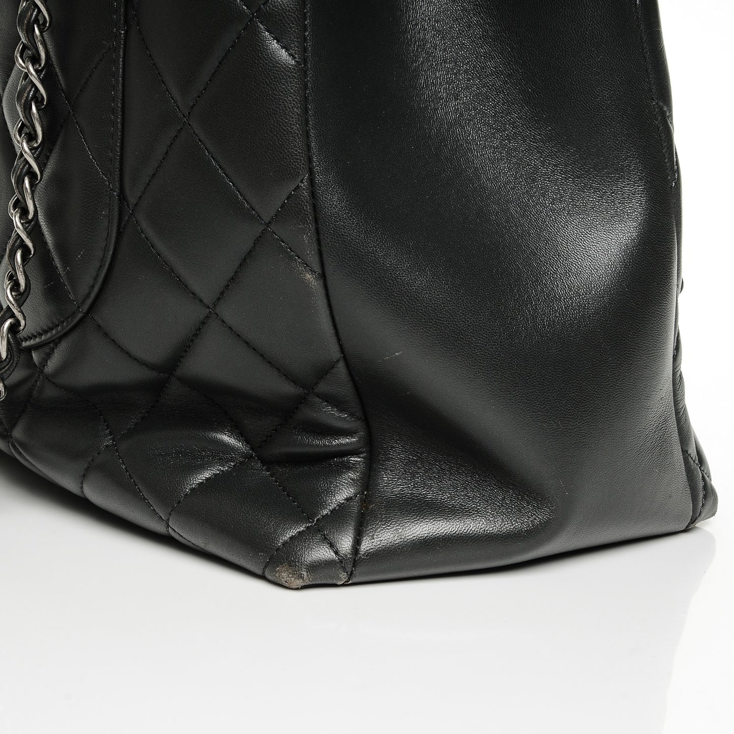 Lambskin Quilted Trendy CC Shopping Tote Grey