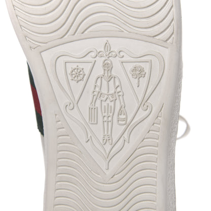 Gucci Calfskin Web Pearl Studded Womens Ace Sneakers 39.5 White 7 of 8