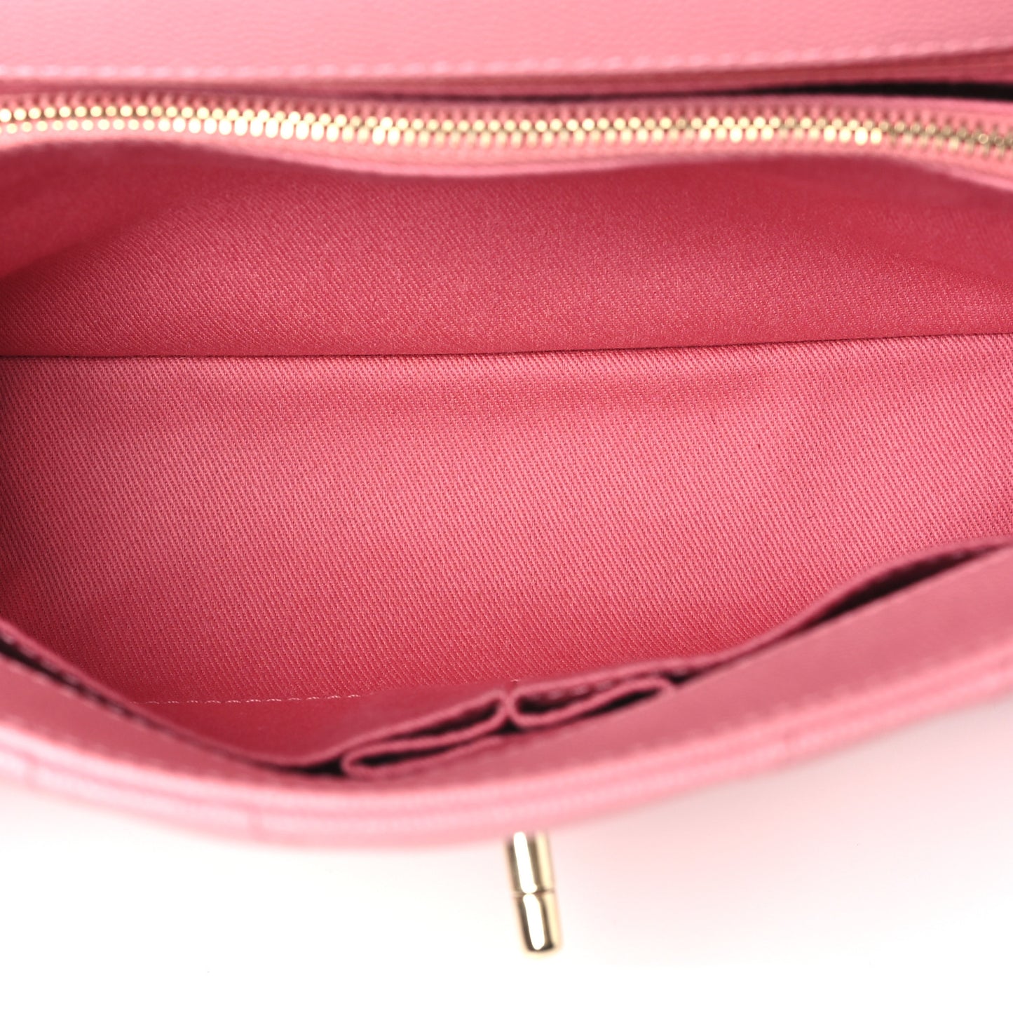 Caviar Chevron Quilted Small Coco Handle Flap Pink