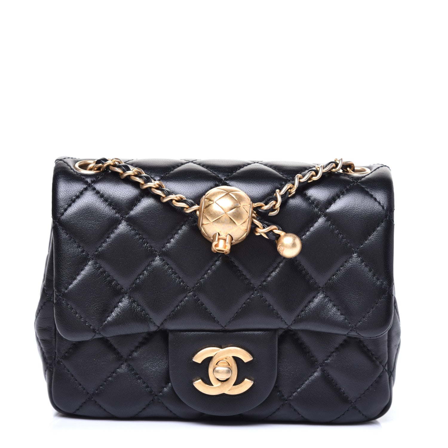 Chanel Lambskin Quilted Mini Pearl Crush Flap Black 1 of 9