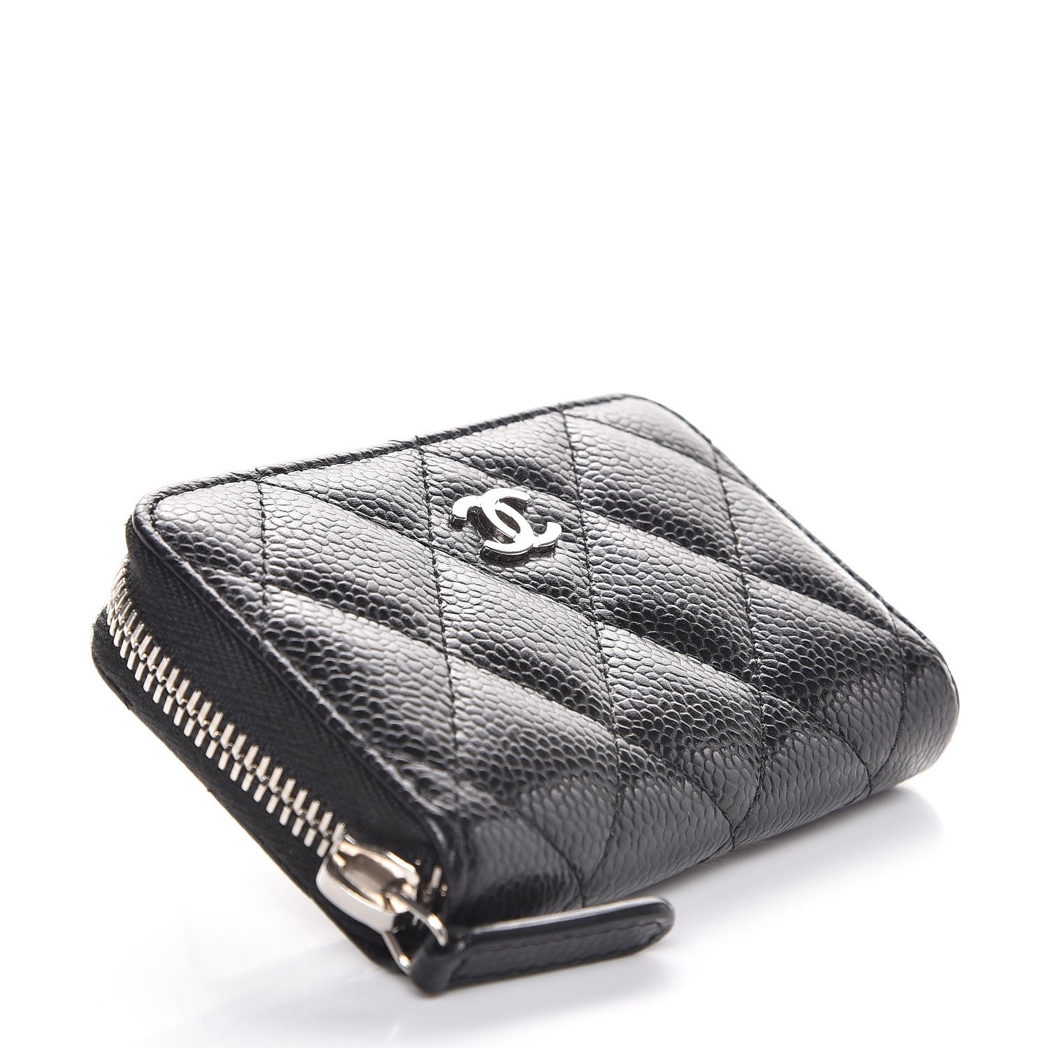 Chanel Caviar Quilted Zip Coin Purse Black 4 of 8