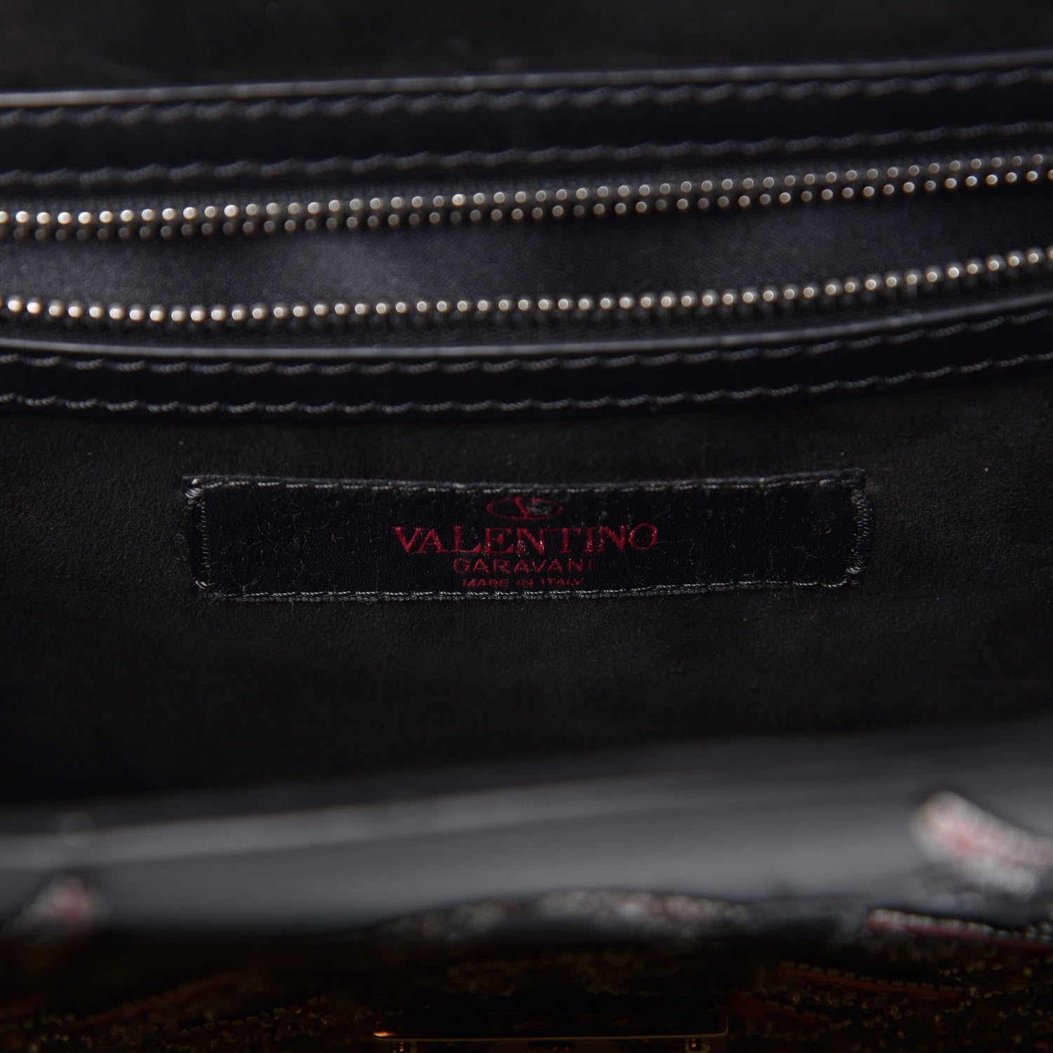 Valentino Garavani Vitello Crystal Loveblade Embellished Medium Glam Lock Rockstud Flap Black 6 of 12