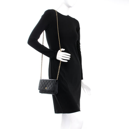 Chanel Caviar Quilted Wallet On Chain WOC Black 2 of 12