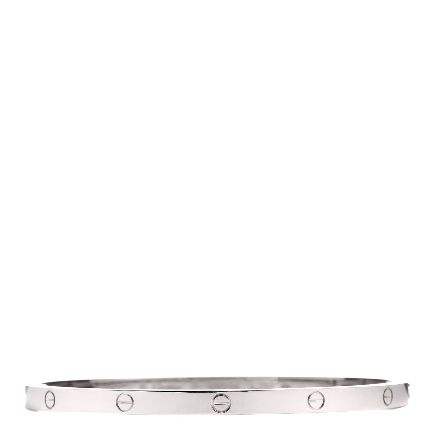 18K White Gold Small LOVE Bracelet 17