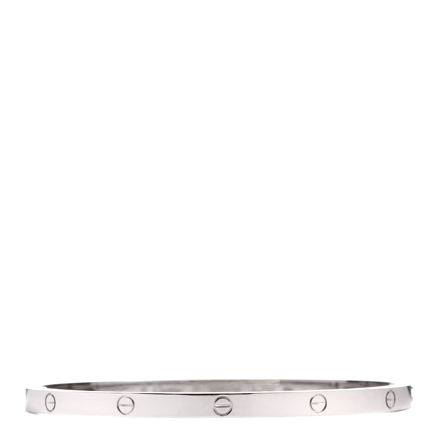 Cartier 18K White Gold Small LOVE Bracelet 17 3 of 6