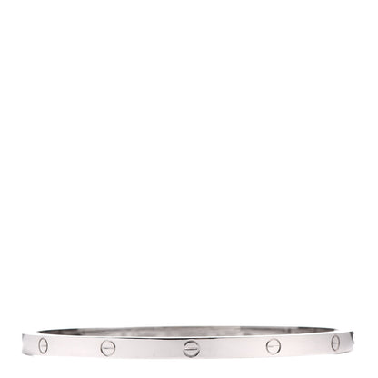Cartier 18K White Gold Small LOVE Bracelet 17 3 of 6