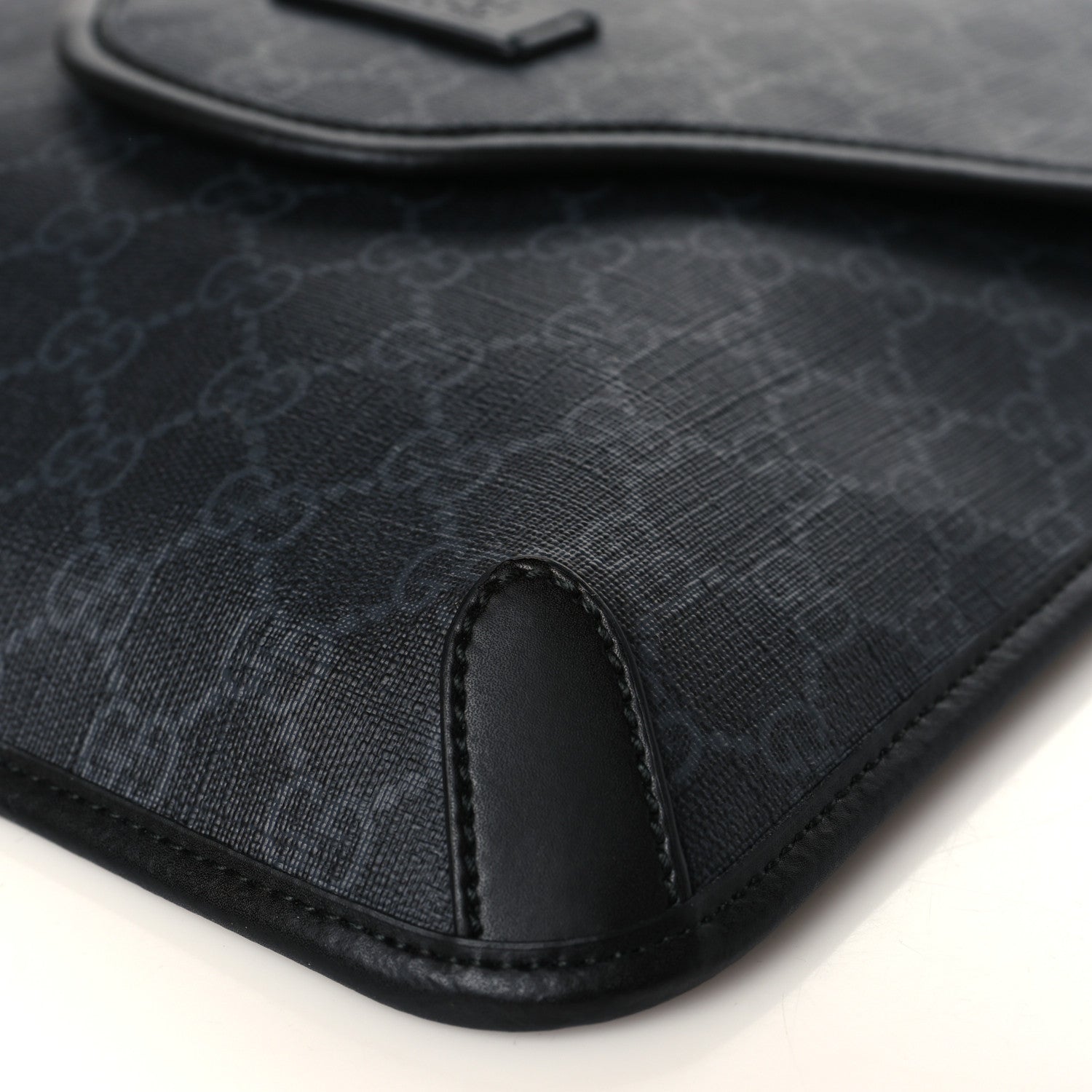 Gucci GG Supreme Monogram Web Medium Messenger Bag Black Grey 8 of 8