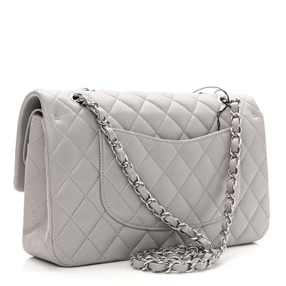 Chanel Lambskin Quilted Medium Double Flap Grey 3 of 11