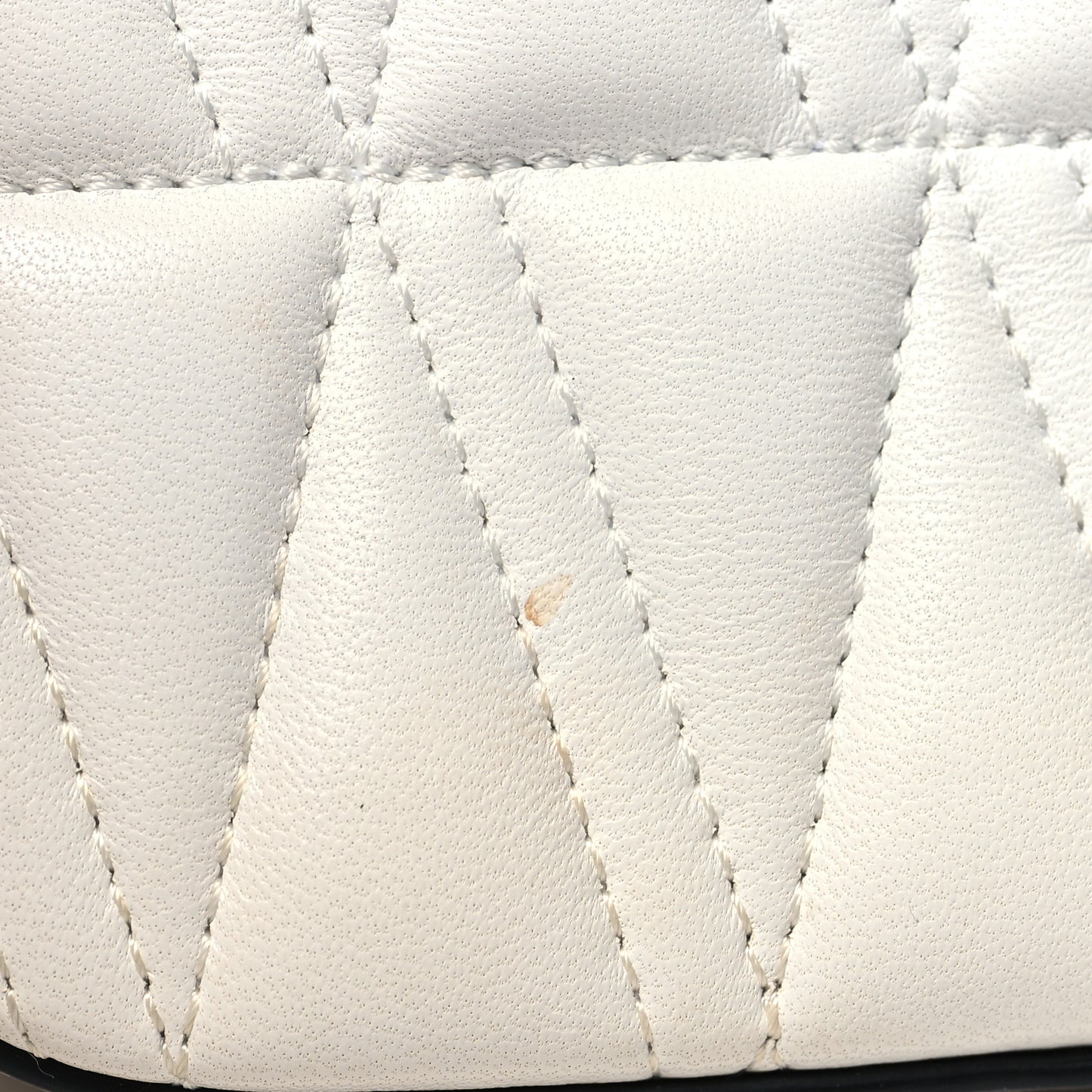Nappa Quilted Virtus Evening Bag White