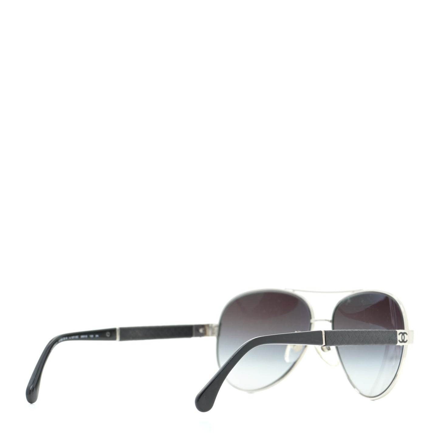 Lambskin Quilted CC Aviator Sunglasses 4195-Q Black