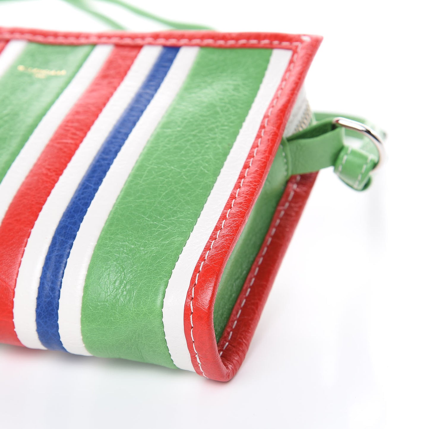 Veau Arena Multicolore Bazar Strap Clutch Green Blue Red White