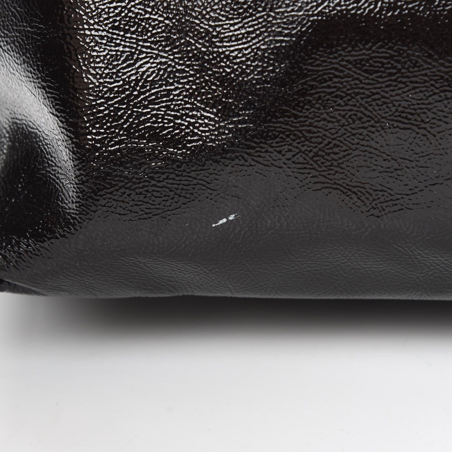 Textured Patent Medium Easy Y Bag Brown