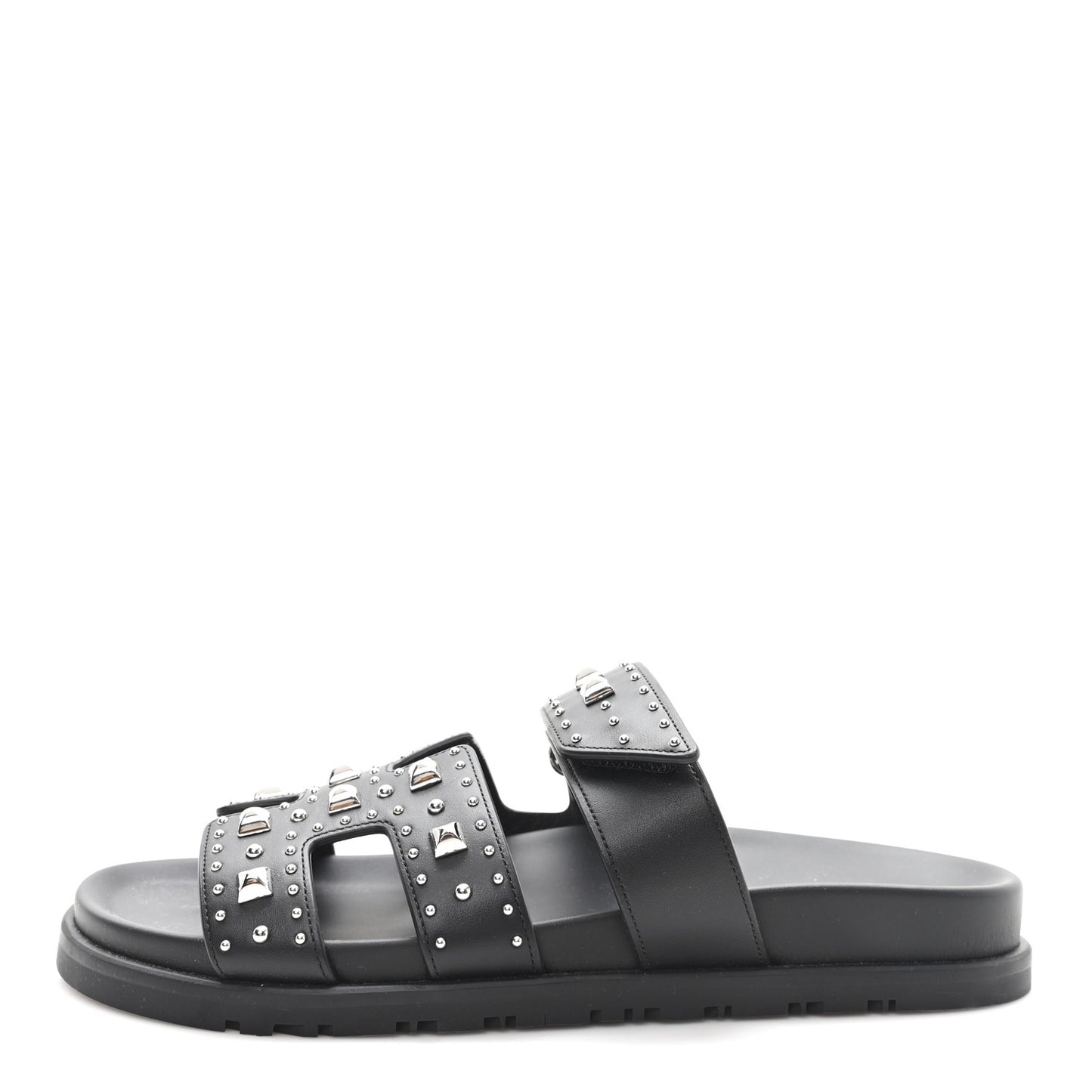 Calfskin Medor Studded Womens Chypre Sandals 37 Black