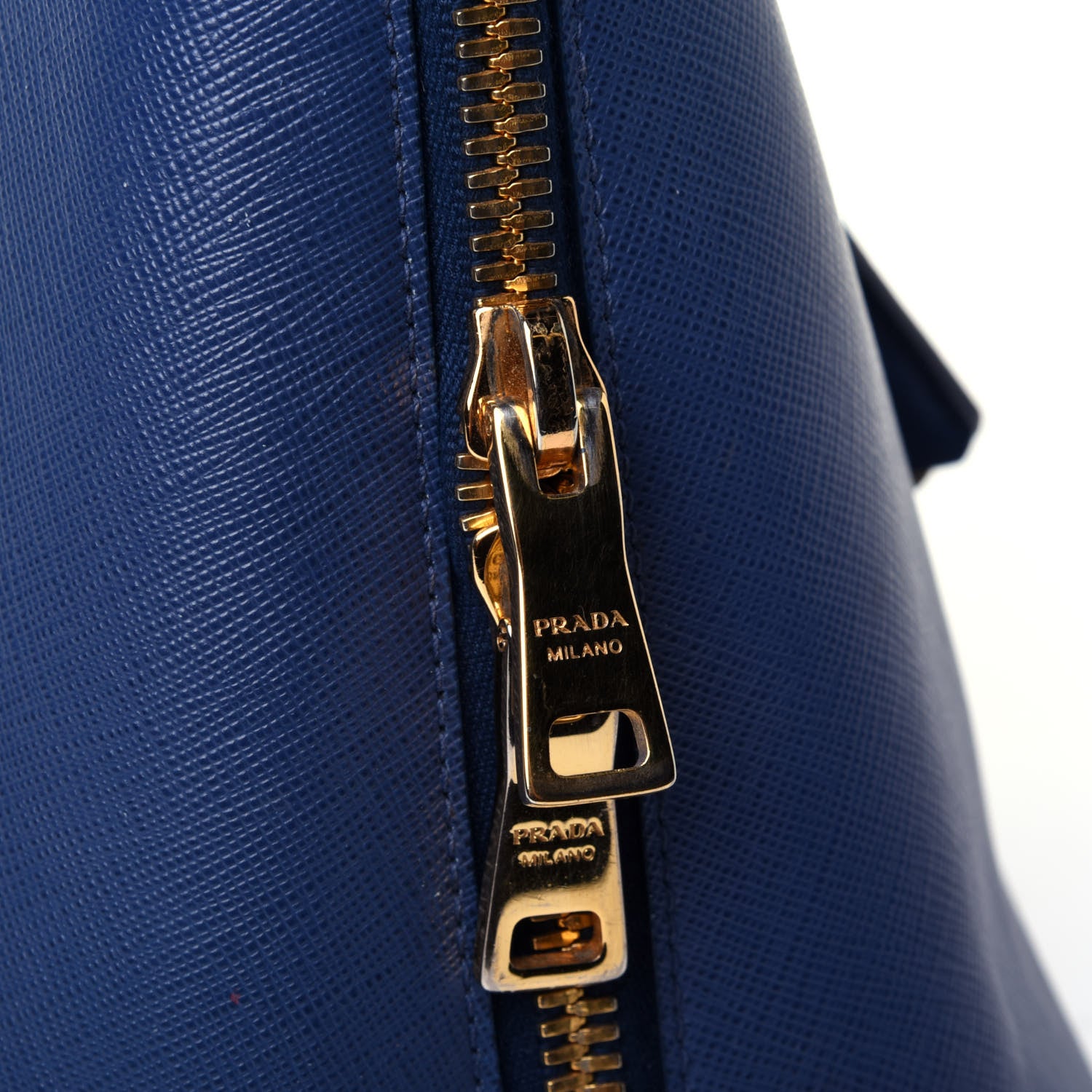 Prada Saffiano Lux Large Promenade Tote Bleuette 10 of 11