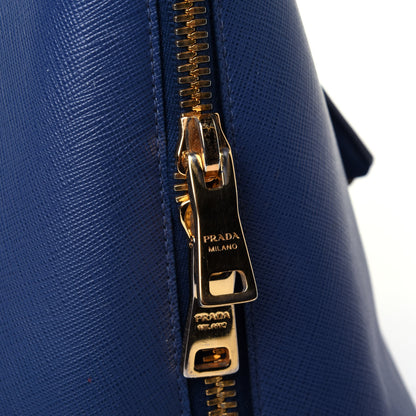 Prada Saffiano Lux Large Promenade Tote Bleuette 10 of 11