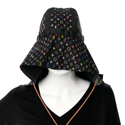 Louis Vuitton Cotton Monogram Multicolor Printed Reversible Hiker Hat Black 3 of 11
