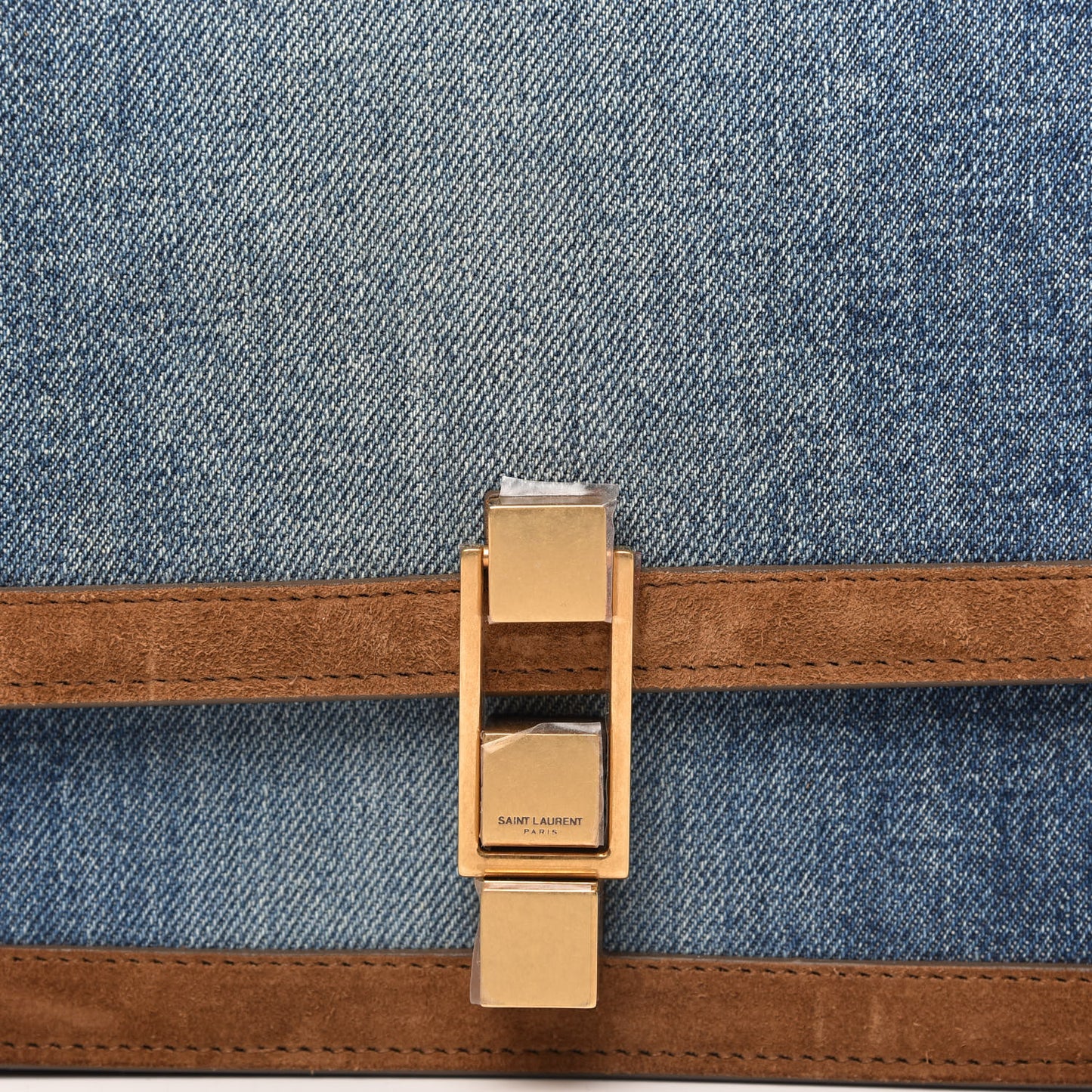 Denim Carre Satchel Dusty Blue Dark Land