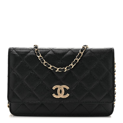 Chanel Caviar Quilted Multi Chain Wallet On Chain WOC Black 1 of 12