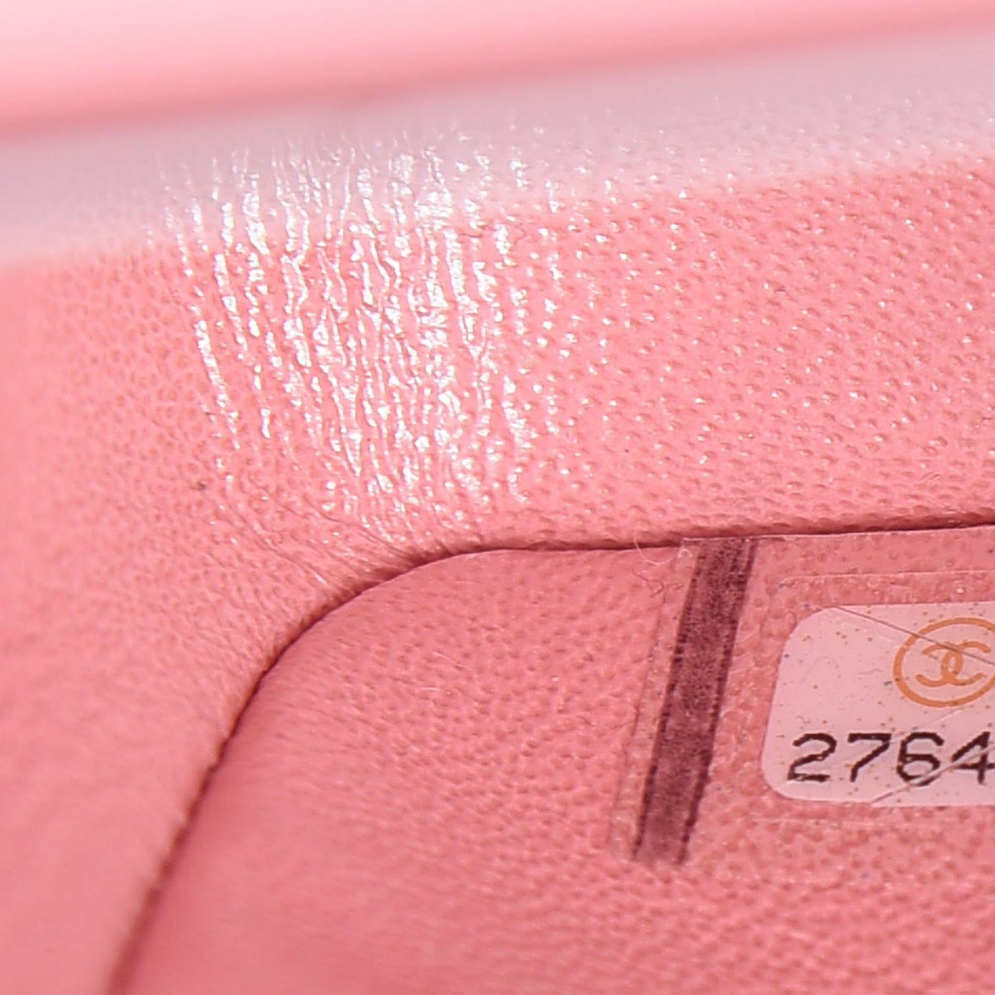 Iridescent Caviar Quilted Medium Double Flap Rose Pink