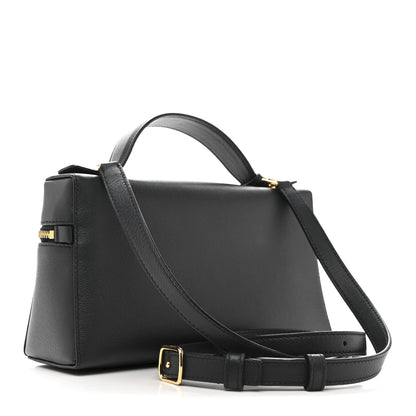 Loro Piana Grained Calfskin L23 Extra Bag Blue Navy Sun Gold 3 of 10