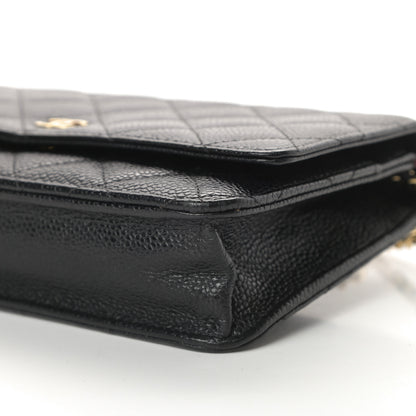 Chanel Caviar Quilted Wallet On Chain WOC Black 11 of 12