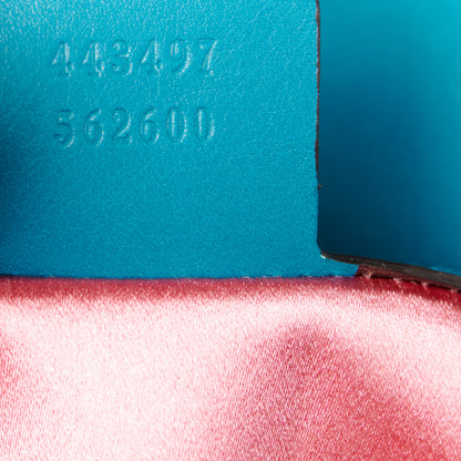 Gucci Velvet Matelasse Small GG Marmont Shoulder Bag Pavone Cyan 7 of 11